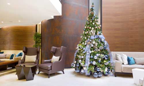 hotel christmas trees